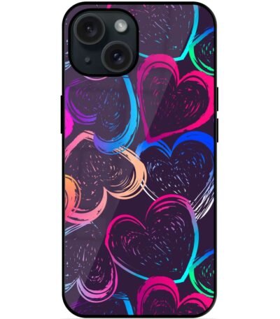 Buy Abstract Seamless Hearts Glossy Metal TPU Case at Rs. 249 Only - Zapvi