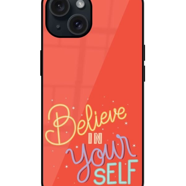 Buy Believe Yourself Lettering Glossy Metal TPU Case at Rs. 249 Only - Zapvi
