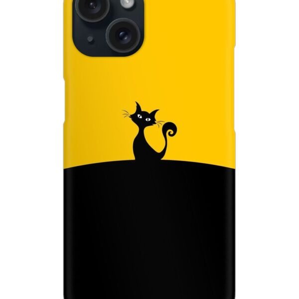 Buy Black Yellow Cat Cartoon Snap Case at Rs. 99 Only - Zapvi
