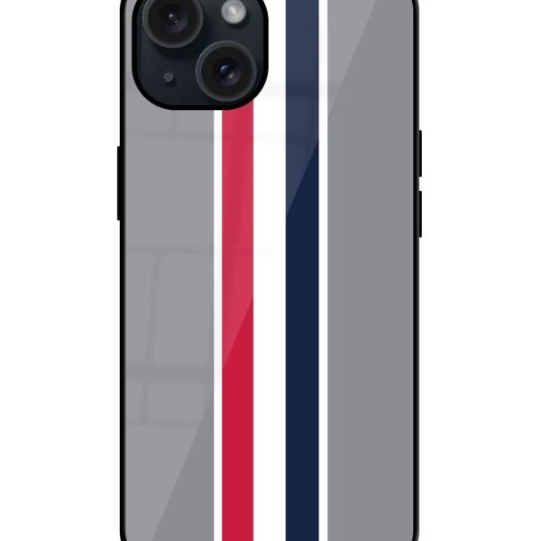 Buy Blue And Maroon Stripe Glossy Metal TPU Case at Rs. 249 Only - Zapvi