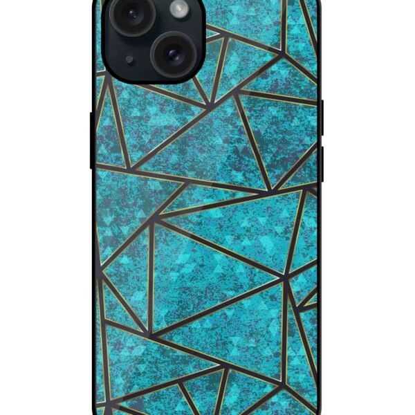 Buy Blue Color Triangle Glossy Metal TPU Case at Rs. 249 Only - Zapvi
