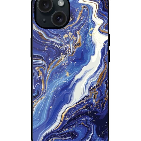 Buy Blue Marble Gold Glossy Metal TPU Case at Rs. 249 Only - Zapvi