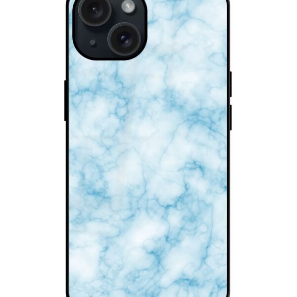Buy Blue White Natural Marble Glossy Metal TPU Case at Rs. 249 Only - Zapvi